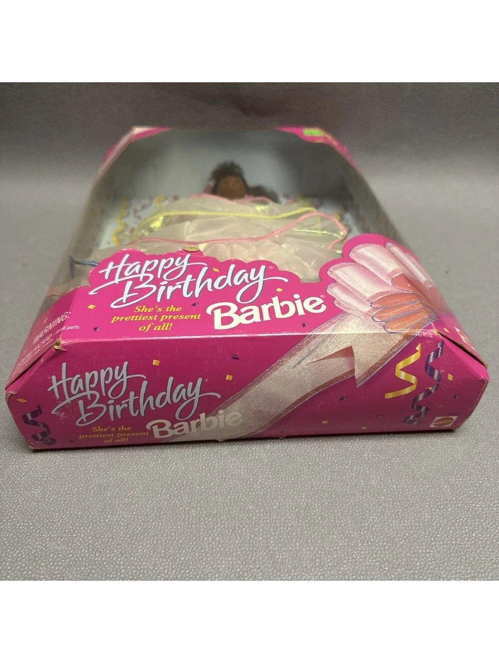 Vintage 1995 Mattel Happy Birthday African American Barbie Doll Damaged Box NRFB